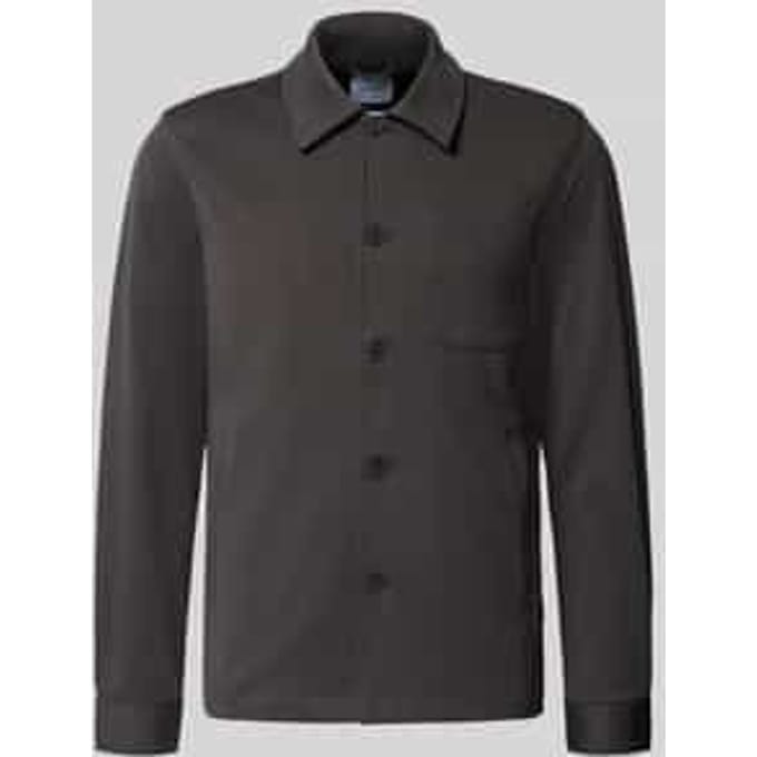 Slim fit overshirt met viscosemix