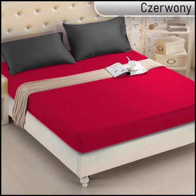Luxury home hoeslaken 140 x 200 cm. rood
