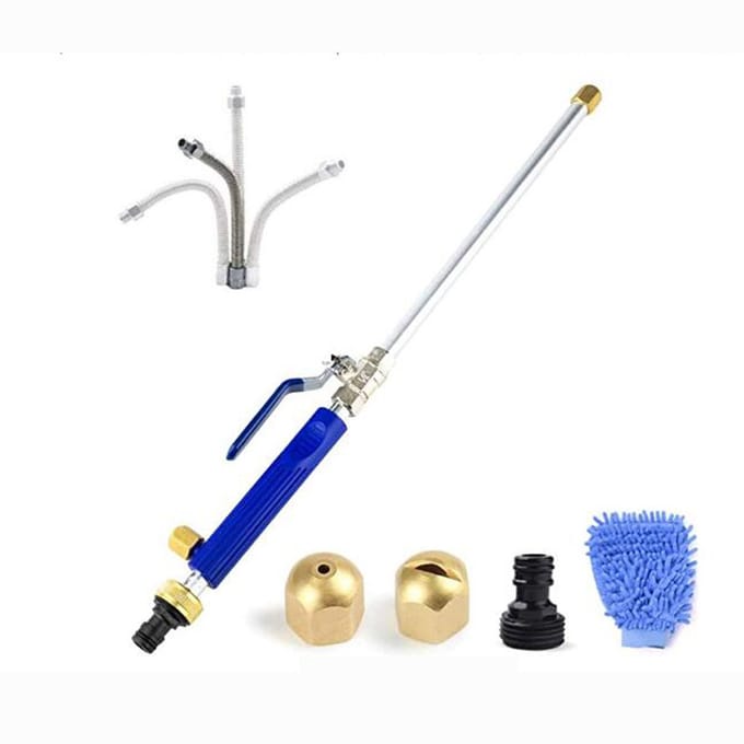 Jet Power Washer Hogedrukreiniger voor tuinslang 2 sproeiers 3/4" Blue