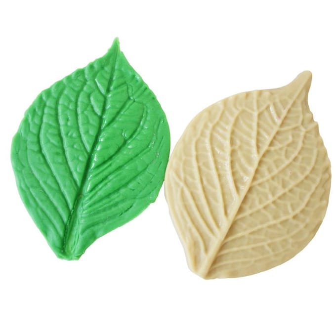 5 Pièces Moule Feuille DIY Moule à Gâteau Silicone pour Cuisson Fondant Cupcake Dessert green
