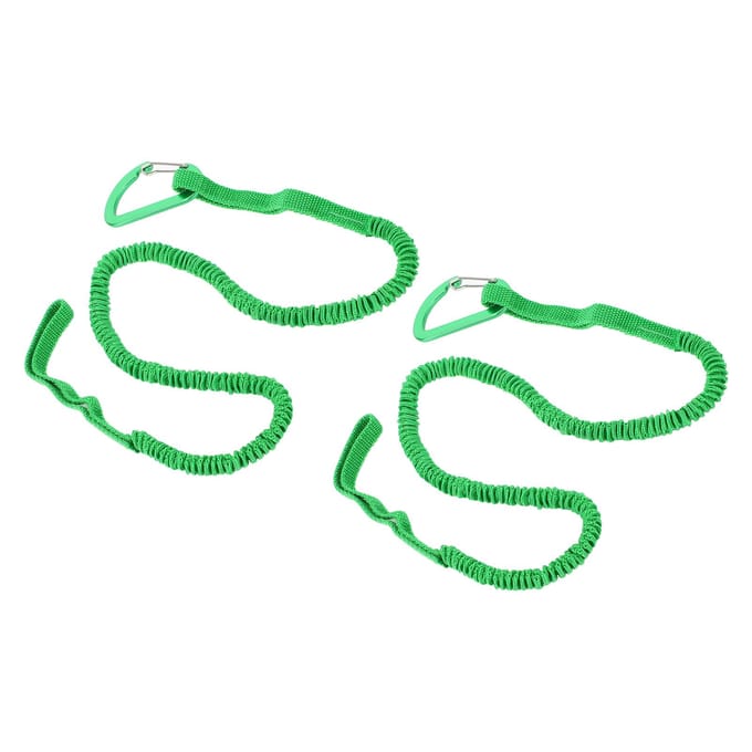 2pcs Laisse de Pagaie de Kayak Sangle Extensible Cordon Corde pour Kayak Bateau Canoë Canne à Pêche green