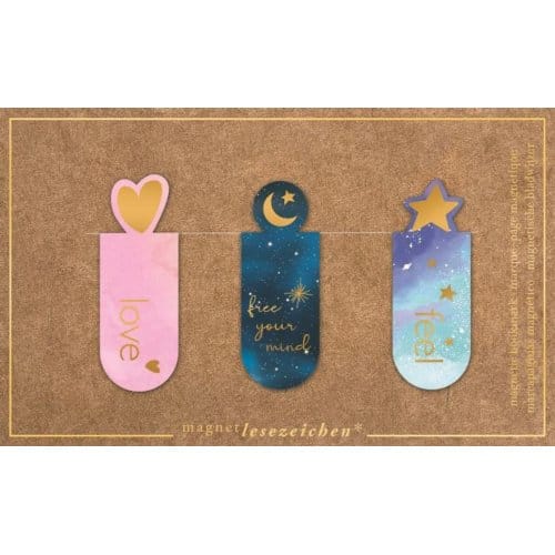 Magnetische boekenlegger mystic, set à 3 stuks