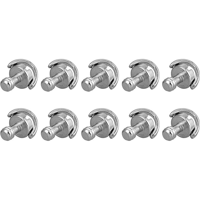 10pcs 1/4 -20 Axe D Anneau en D Adaptateur de Vis de Montage Trépied Monopode Plaque de Dégagement Rapide Caméra 10 Pack gray