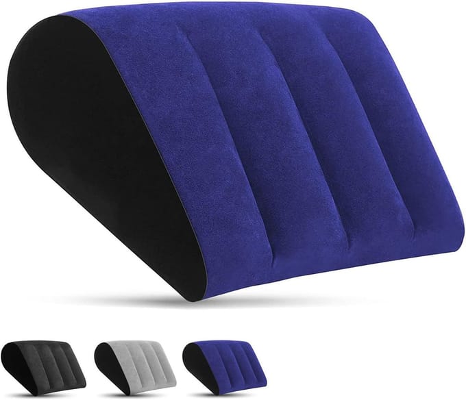 Dailygoods - Opblaasbaar wigkussen voor rugsteun en ontspanning
