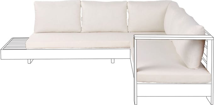 MARETTIMO - Tuinkussenhoezen set - Gebroken wit - Polyester