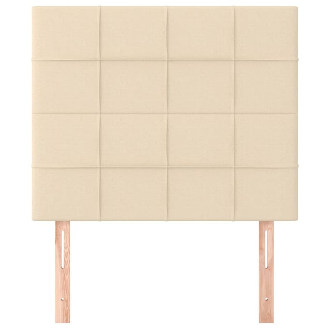 vidaXL - Hoofdbord - crème - 100x5x118/128 - cm - stof