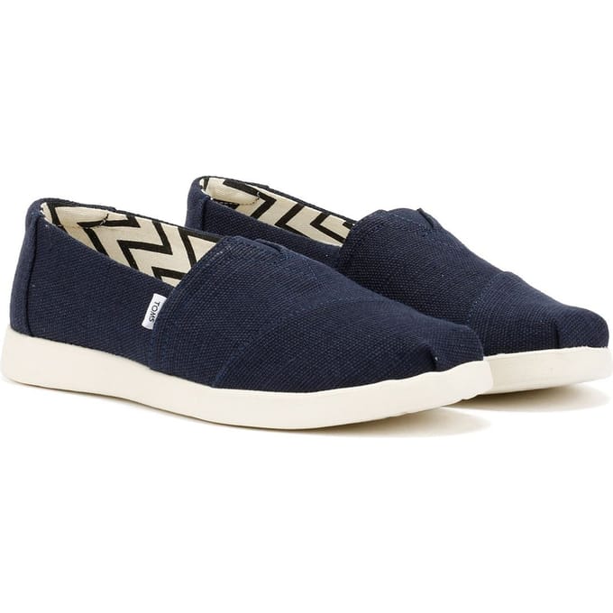 TOMS Alpargata Plus Heritage Canvas Dames Blauwe Espadrilles
