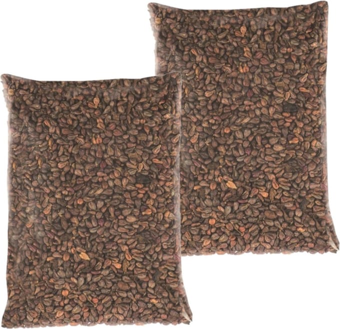 Hobby/knutsel Druivenpitten vulmateriaal - 2x - 500 gram - warmtekussen vulling