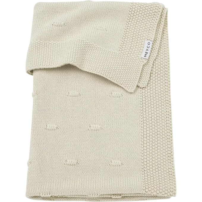 Meyco Baby Knots wiegdeken - soft sand - 75x100cm - 1.0 TOG