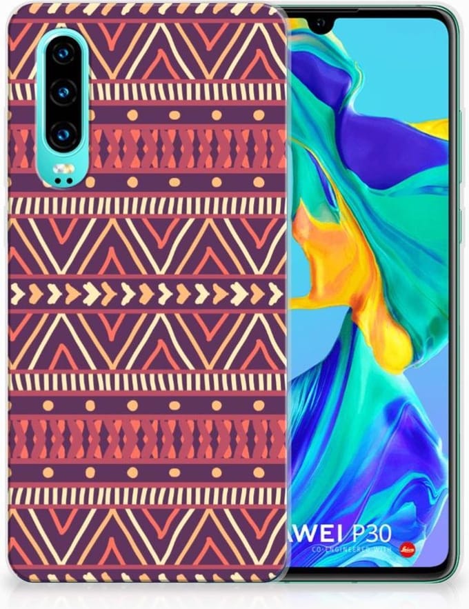 Huawei P30 TPU bumper Aztec Paars