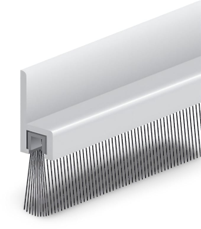 Deltafix garagedeurborstel aluminium 2.20m x 55 mm