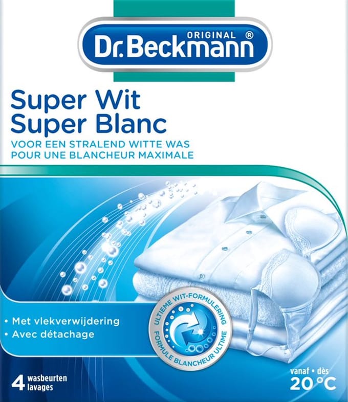 Beckmann Super wit 4 pakjes met 4 zakjes van 40 gram