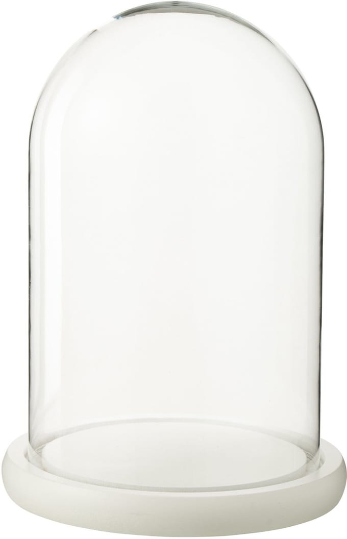 J-Line Decoratieve stolp - glas - wit - medium