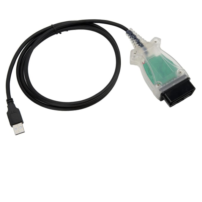 Câble de Diagnostic Automobile ABS Câble de Diagnostic Interface USB OBD2 avec CD Remplacement pour Ford black
