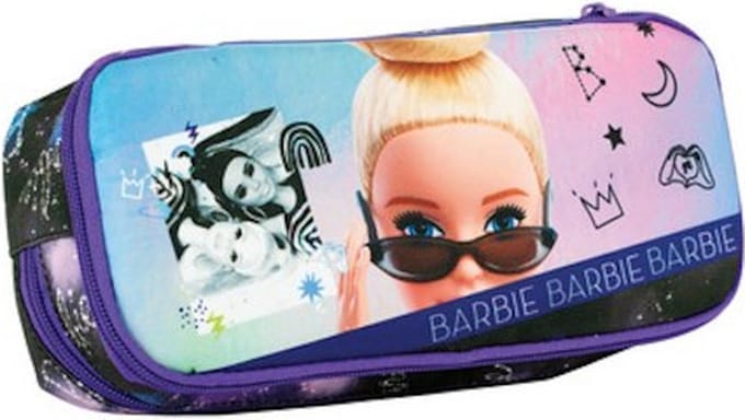 Barbie Etui Meisjes 23,5 X 10,5 Cm Polyester Paars/zwart