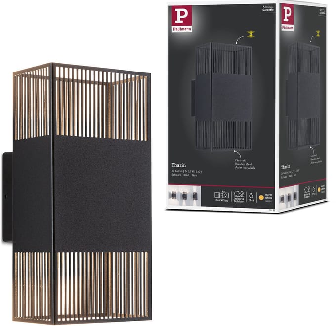Paulmann 71251 LED-wandlamp LED vast ingebouwd 3.7 W LED Zwart