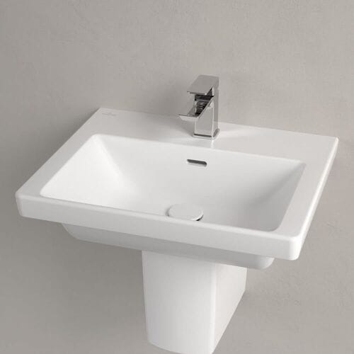 Villeroy & Boch Subway 3.0 washbasin 55 cm, with 1 tap hole, with overflow 4A705501