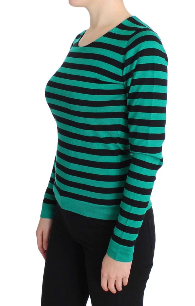 Gestreepte Gebreide Langetermijn Pullover