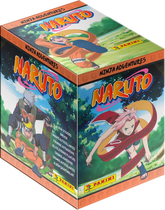 Boîte de 36 pochettes - PANINI - NARUTO - Les aventures d'un ninja - 180 stickers