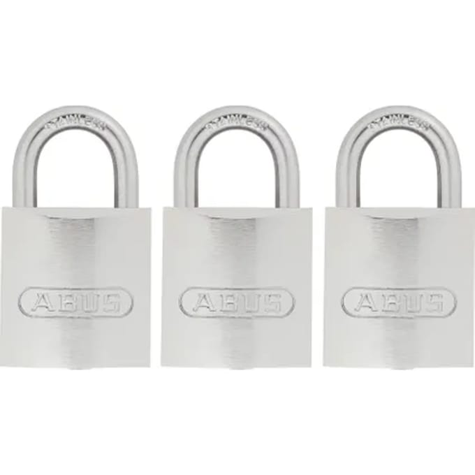 Abus Hangslotset Kbib2/30 - Massief Messing, Waterbestendig - Behuizing 28,5 Mm - Set Van 3 Stuks