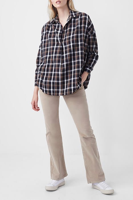 French Connection Panita Org Check Pop Ovr Shirt Medium/dark Check Mx Maat: L | Blouses Outlet | Dames