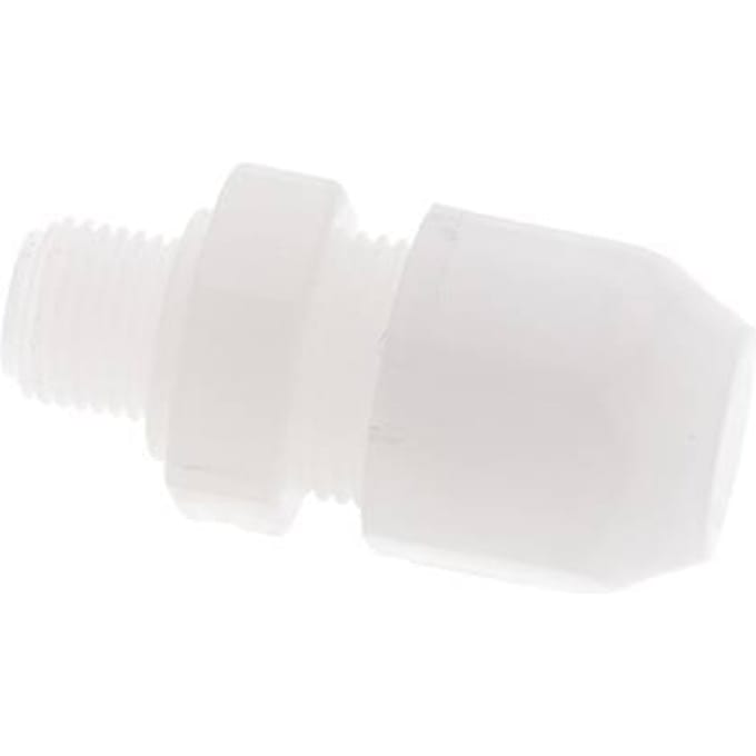 6x8mm & G1/8'' PVDF rechte slangkoppeling met buitendraad 10bar/145psi