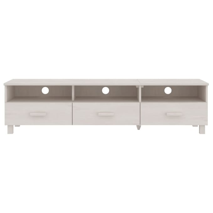 vidaXL - Tv-meubel - HAMAR - 158x40x40 - cm - massief - grenenhout - wit