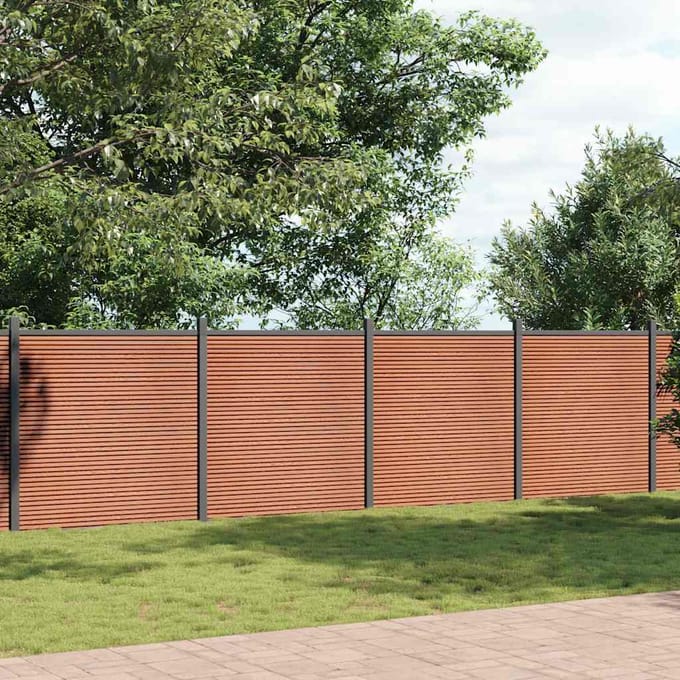vidaXL - Schuttingpaneel - 699x186 - cm - HKC - bruin