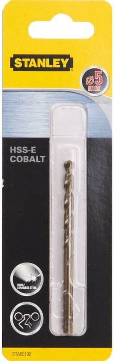 Stanley metaalboor 5 mm HSS-E Cobalt STA50102