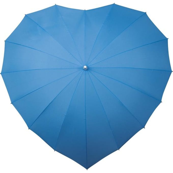 Impliva Heart UV-Bescherming Paraplu - Ø 110 cm - Lichtblauw