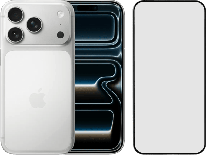 Apple iPhone 17 Pro 512GB Zilver + BlueBuilt Screenprotector Glas