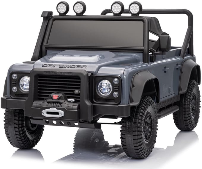 Land Rover Defender 110 SVX Oldtimer 12V kinderauto Grijs