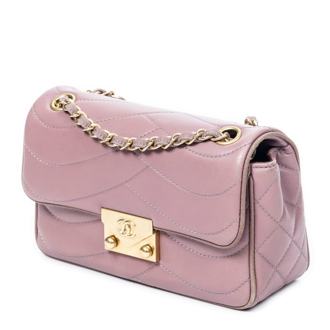 Push Lock Wave Chain Flap  Schoudertas