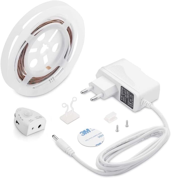 Dimbaar LED Bedlamp met Bewegingssensor - Warm Wit Nachtlamp voor Onder het Bed