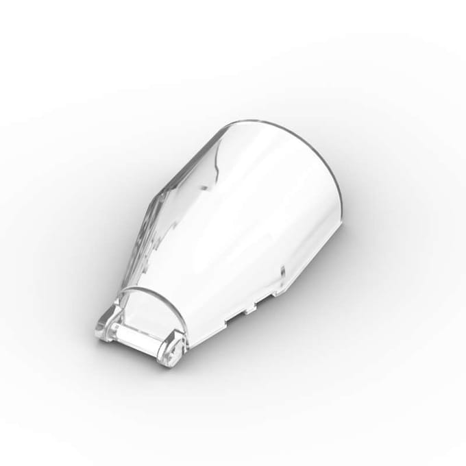MOC 1 PCS 92279 4X6X2 Pare-brise Briques de construction Circulaire Avec poignée Fenêtre d'avion Briques Particule DO-IT- white