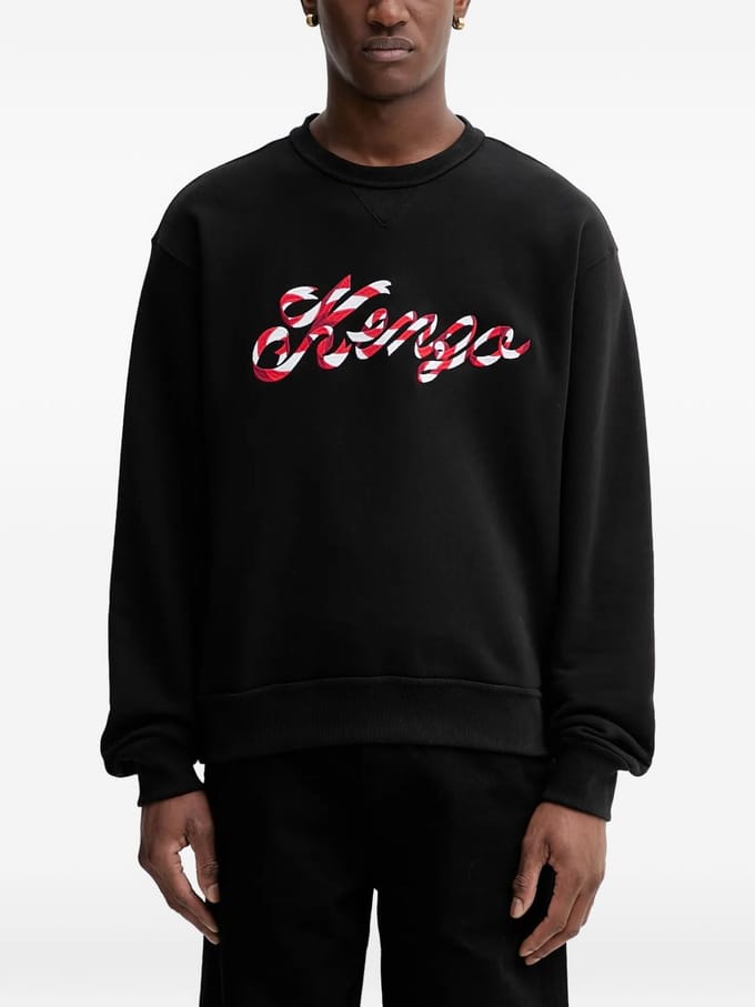 Kenzo zwart man lint logo sweatshirt
