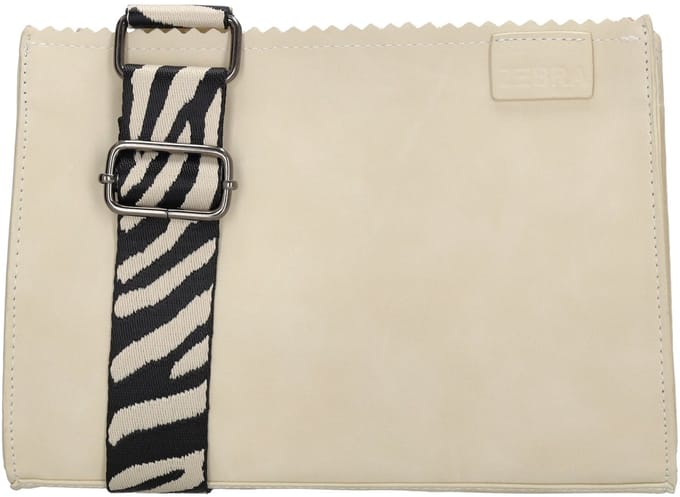 Zebra Trends Merel Crossbody Schoudertas - Trendy Zebra print Schouderband - Crème