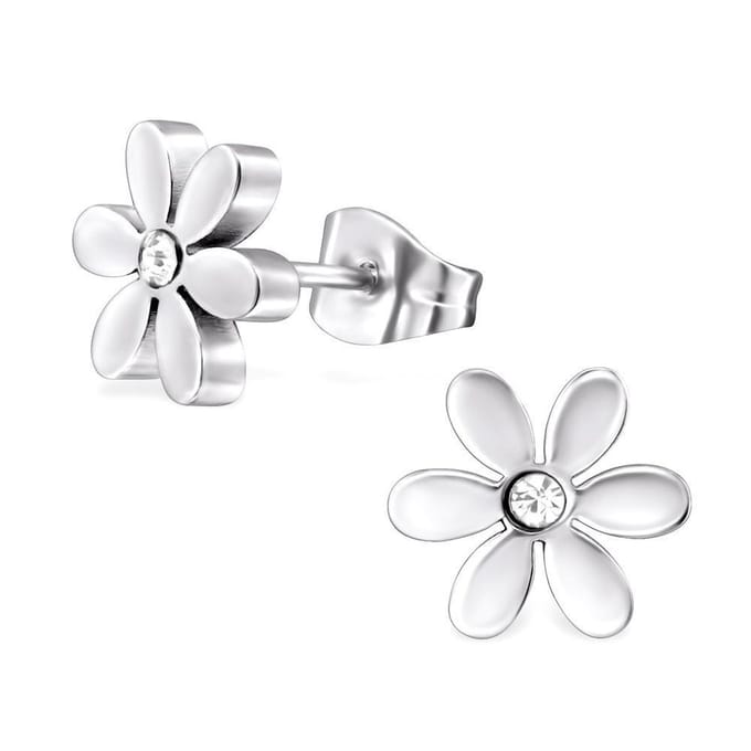 Montebello Oorbellen Caroncho - 316L Staal PVD - Bloem - ∅10mm