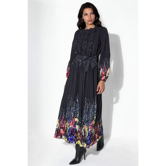 Florale Maxi Jurk met Ceintuur
