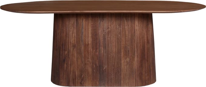 Interiax Eettafel 'Camille' Ovaal 200 cm - Mangohout Bruin - 200x100x76 cm