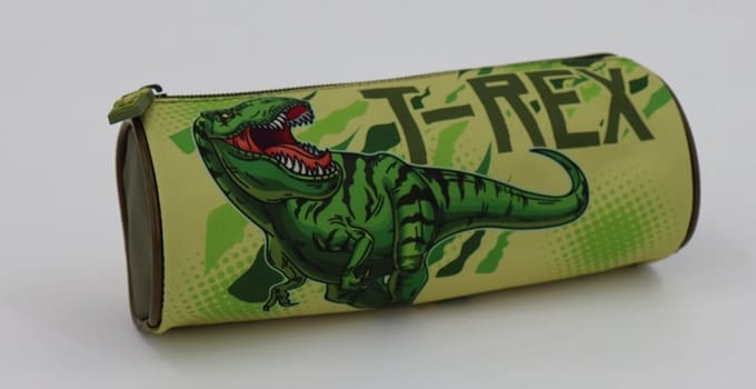 Dinosaurus - T-rex - Etui - Groen - schoolspullen -dino (22 x 8 x 8 cm)