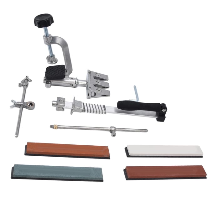 Rehoo Pro affûteur de couteaux robuste pierre à aiguiser professionnelle outils de cuisine à Angle constant RH 006 gray