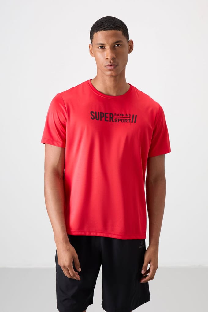 Heren Geprinte T-shirt met Ronde Hals