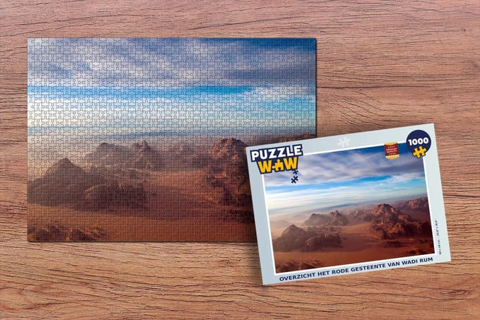 Puzzel Overzicht het rode gesteente van Wadi Rum - Legpuzzel - Puzzel 1000 stukjes volwassenen