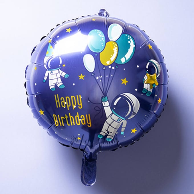 Folieballon Verjaardag Ruimte - 45 cm