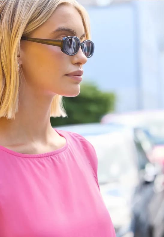 Blouse met ronde hals