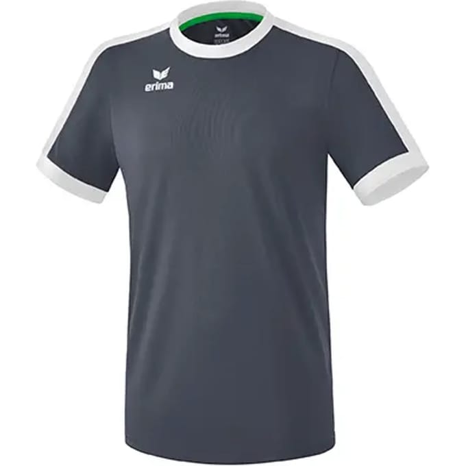 Erima Retro Star Shirt Korte Mouw Kinderen - Wit / Slate Grey | Maat: 128