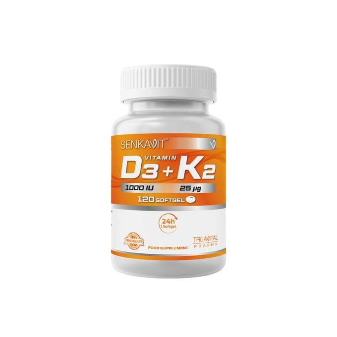 Senkavit Vitamine D3 et K2 Gélules Molles 120 Gélules 1 PC