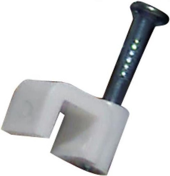 Elektrofix kabelclip 4 mm plat wit 25 st