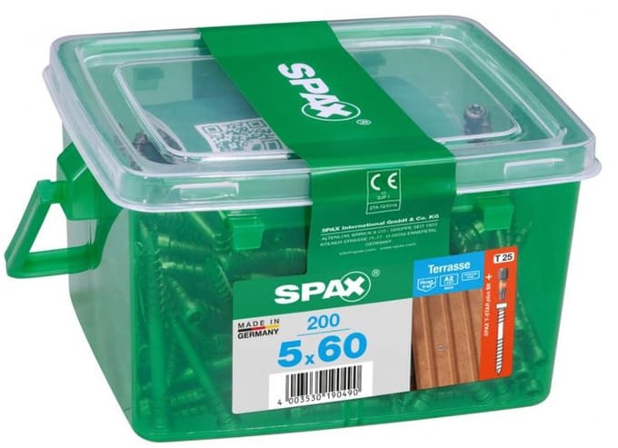 Spax Vlonderschroef T-star Plus Rvs A2 Cilinderkop Torx T25 - 5x60mm - 200 Stuks